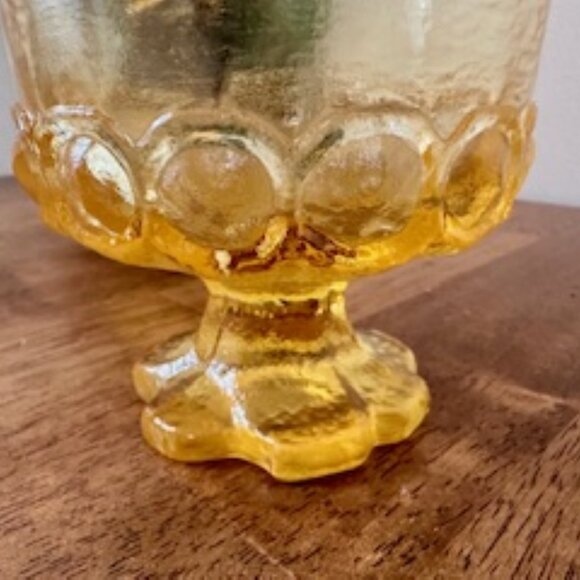 Vintage Tiffin Franciscan Madeira Cornsilk Dessert Glasses Set of 5 Mid-Century - Picture 6 of 6